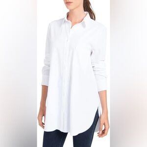Lysse Schiffer Button Down White top long sleeve